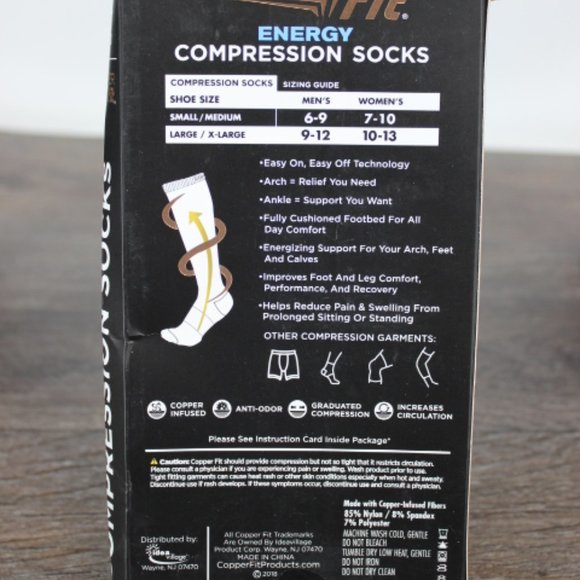 Copper Fit Underwear & Socks Copperfit Energy Compression Socks